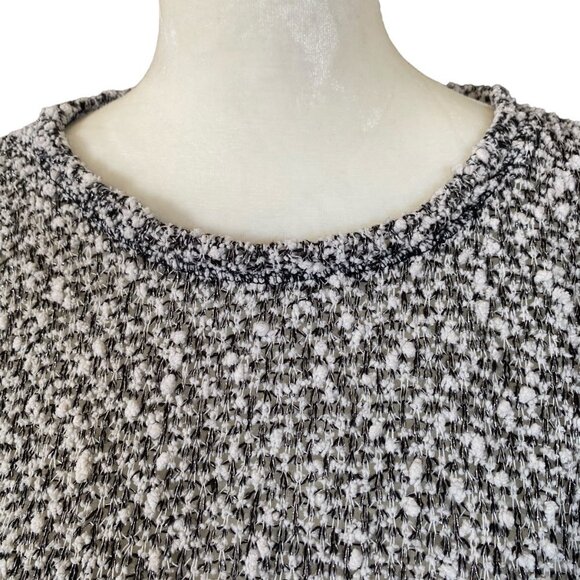 Aeropostale women's black and white long sleeve soft sweater size medium stretch - Picture 6 of 9